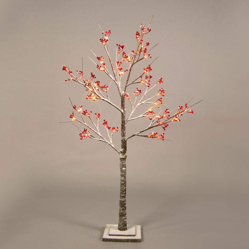 X1048143 ^ "SNOW RED BERRY TREE" 48 WW LED ΛΑΜΠΑΚ.ΑΝΤΑΠΤ.(24VDC) IP44 20X20X120CM 3M KΑΦΕ ΚΑΛ. ΤΡΟΦ.