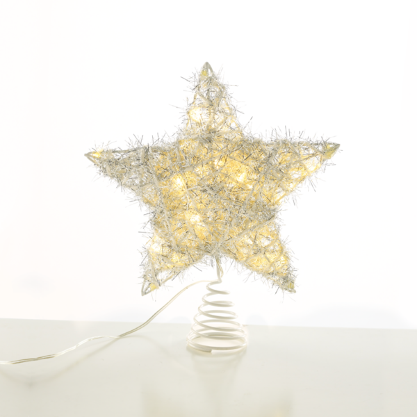 ^ "SILVER CONVEX STAR" 20 MINI WW LED ΛΑΜΠ. ΜΠΑΤ. 3ΧΑΑ