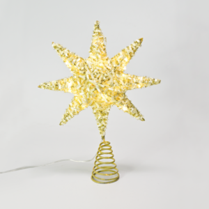 ^ "GOLD TINSEL THREAD STAR 1" 20 MINI WW LED ΛΑΜΠ. ΜΠΑΤ. 3ΧΑΑ