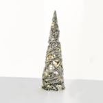 ^ "GREEN PINE NEEDLE CONE TREE" 30 MINI WW LED ΛΑΜΠ. ΜΠΑΤ. 3ΧΑΑ