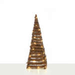 ^ "NATURAL RATTAN CONE TREE" 40 MINI WW LED ΛΑΜΠ. ΜΠΑΤ. 3ΧΑΑ