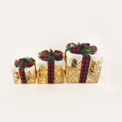 ^ SET "WHITE COTTON GIFT BOX