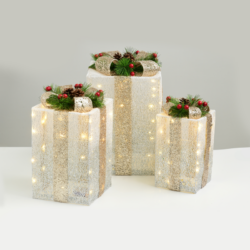 ^ SET "WHITE&SILVER GIFT BOX