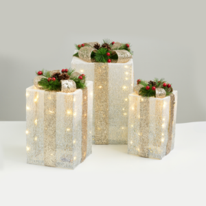 ^ SET "WHITE&SILVER GIFT BOX