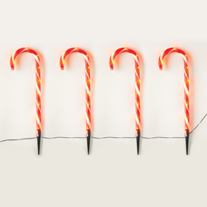 ^ "4 CANDY STAKES" 40 WW LED ΛΑΜΠΑΚΙΑ 8ΠΡΟΓΡΑΜ ΑΝΑΠΤ(4.5V) IP44 M1.5m*Φ2.5cm*Y60cm 0.5m ΠΡΑΣ ΚΑΛ ΤΡ