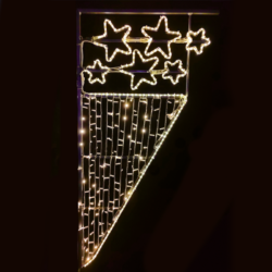 6 STARS WATERFALL 464LED ΕΠΙΣΤΗΛ ΣΧΕΔ. 8m ΜΟΝΟΚ 9
