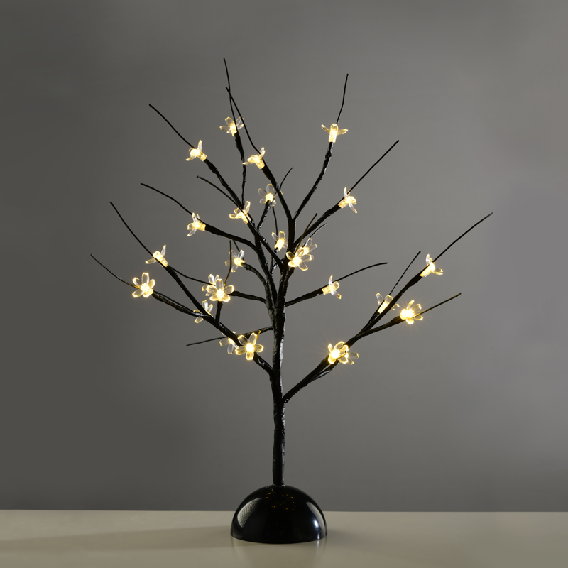 XCHERRYLEDWW45 ^ "TABLE TREE" 25 LED ΣΧΕΔΙΟ ΛΑΜΠΑΚ ΜΕ ΜΠΑΤΑΡΙΑ 3xAA ΘΕΡΜΟ ΛΕΥΚΟ IP20 10x10x45cm