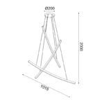 ^ΚΡΕΜΑΣΤΟ Φ/Σ LED 60W 3000K 4200LM NAAVA ΛΕΥΚΟ ΑΛΟΥΜΙΝΙΟ IP20 102X15X110CM - Image 2