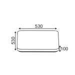 NETTO LED ΕΠΙΤ.Φ/Σ 60W IPATIA ΛΕΥΚΟ ΑΚΡΥΛΙΚ 4000K 4300LM 230V 53X53XH10CM IPATIA - Image 2