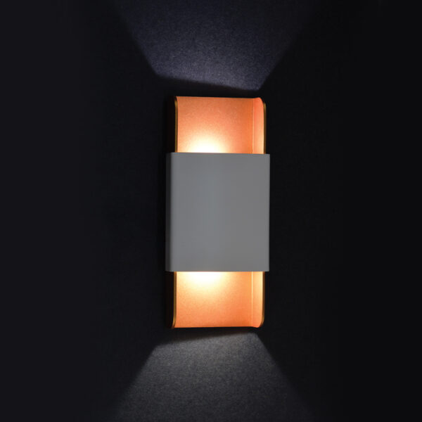 NETTO ΕΠΙΤΟΙΧΟ Φ/Σ LED 12W 3000K ΑΛΟΥΜΙΝΙΟ ΛΕΥΚΟ+ΧΡΥΣΟ 25X11X5