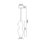 NETTO ΚΡΕΜΑΣΤΟ Φ/Σ LED 20W 3000K 1600LM 360º ΑΚΡΥΛΙΚΟ D16ΧH180CM CARYATID - Image 2