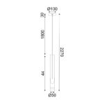ΚΡΕΜΑΣΤΟ Φ/Σ LED 5W 3000K 300LM ESTRELA ΛΕΥΚΟ ΜΕΤ/ΚΟ IP20 D6XH228CM - Image 3