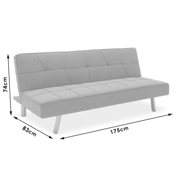 Καναπές-κρεβάτι Travis pakoworld 3θέσιος με ύφασμα μπεζ 175x83x74εκ - Image 7