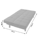 Καναπές-κρεβάτι Travis pakoworld 3θέσιος με ύφασμα μπεζ 175x83x74εκ - Image 8