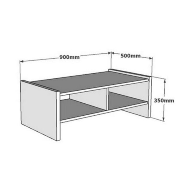 Τραπέζι σαλονιού Tiena pakoworld σε oak απόχρωση 90x50x35εκ - Image 6