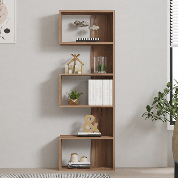 Βιβλιοθήκη Cascade pakoworld σε sonoma  απόχρωση 51.8x22x150εκ - Image 3