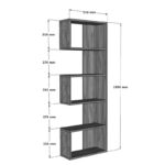 Βιβλιοθήκη Cascade pakoworld σε sonoma  απόχρωση 51.8x22x150εκ - Image 6