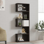 Βιβλιοθήκη Cascade pakoworld σε σκούρο καρυδί απόχρωση 51.8x22x150εκ - Image 2