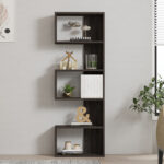 Βιβλιοθήκη Cascade pakoworld σε σκούρο καρυδί απόχρωση 51.8x22x150εκ - Image 3
