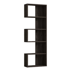 Βιβλιοθήκη Cascade pakoworld σε σκούρο καρυδί απόχρωση 51.8x22x150εκ