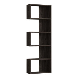 Βιβλιοθήκη Cascade pakoworld σε σκούρο καρυδί απόχρωση 51.8x22x150εκ