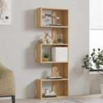 Βιβλιοθήκη Cascade pakoworld σε oak απόχρωση 51.8x22x150εκ - Image 2