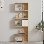 Βιβλιοθήκη Cascade pakoworld σε oak απόχρωση 51.8x22x150εκ - Image 3