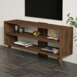 Σύνθετο σαλονιού Prestige pakoworld σε καρυδί απόχρωση 120x29,6x50εκ - Image 4