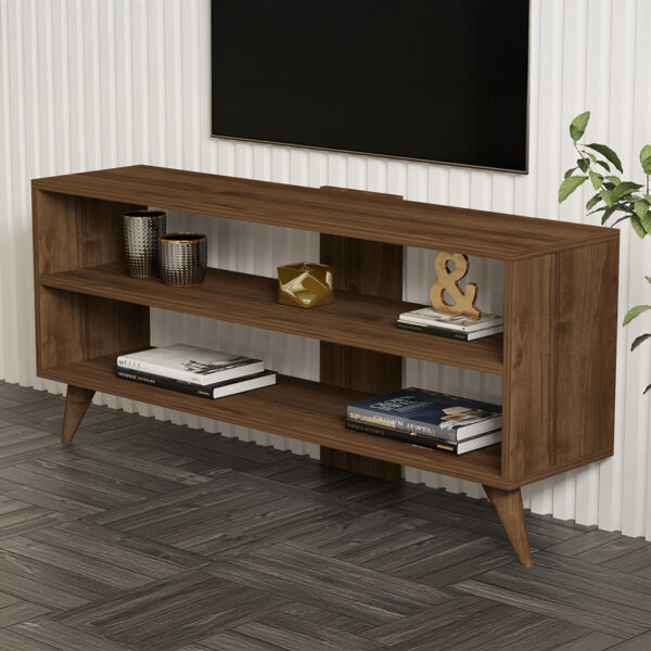 Σύνθετο σαλονιού Prestige pakoworld σε καρυδί απόχρωση 120x29,6x50εκ - Image 4