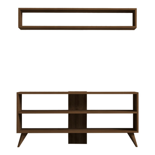 Σύνθετο σαλονιού Prestige pakoworld σε καρυδί απόχρωση 120x29,6x50εκ - Image 5