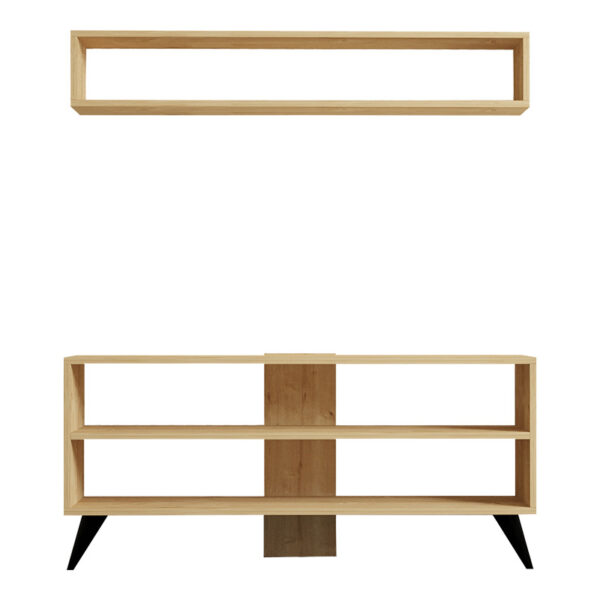 Σύνθετο σαλονιού Prestige pakoworld σε oak απόχρωση 120x29,6x50εκ - Image 5