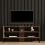 Έπιπλο τηλεόρασης Prestige pakoworld σε sonoma απόχρωση 120x29,6x50εκ - Image 3