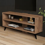 Έπιπλο τηλεόρασης Prestige pakoworld σε sonoma απόχρωση 120x29,6x50εκ - Image 4