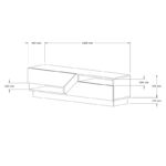 Έπιπλο τηλεόρασης Cogo pakoworld σε όψη τραβερτίνας 160x40x45εκ - Image 5