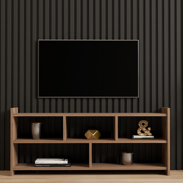 Έπιπλο τηλεόρασης Kapri pakoworld σε sonoma απόχρωση 120x28x55εκ - Image 4