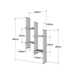 Ραφιέρα τοίχου Tabal pakoworld σε oak απόχρωση 49.4x14.5x85εκ - Image 3