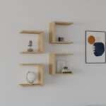 Ραφιέρα τοίχου Perari pakoworld 4τεμ.σε oak  απόχρωση 30x19.6x30εκ - Image 2