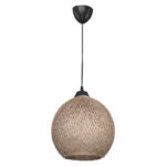 Φωτιστικό οροφής μονόφωτο PWL-0967 pakoworld Ε27 καφέ-μαύρο Φ23x22εκ