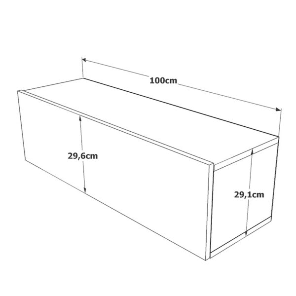 Έπιπλο τηλεόρασης επιτοίχιο Serit pakoworld sonoma 100x31.6x29.6εκ - Image 6