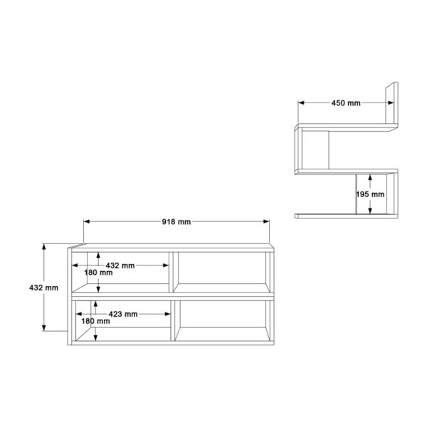Σύνθετο σαλονιού Kakomo pakoworld σε λευκή απόχρωση 170x29.5x43εκ - Image 6