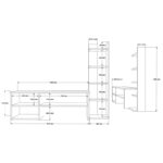 Σύνθετο σαλονιού Perla pakoworld σε λευκή απόχρωση 120x29.5x41,8εκ - Image 5