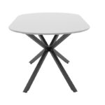 Τραπέζι Lerdion pakoworld γκρι mdf-μαύρο μέταλλο 180x90x75εκ - Image 3