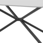Τραπέζι Lerdion pakoworld γκρι mdf-μαύρο μέταλλο 180x90x75εκ - Image 6