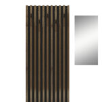 Έπιπλο εισόδου Arika pakoworld λευκό-sonoma 100x37x199.5εκ - Image 3