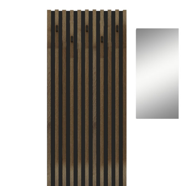 Έπιπλο εισόδου Arika pakoworld λευκό-sonoma 100x37x199.5εκ - Image 3