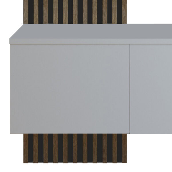 Έπιπλο εισόδου Arika pakoworld λευκό-sonoma 100x37x199.5εκ - Image 4