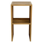 Βοηθητικό τραπέζι Leofric pakoworld μελαμίνης oak 30x30x60εκ - Image 3