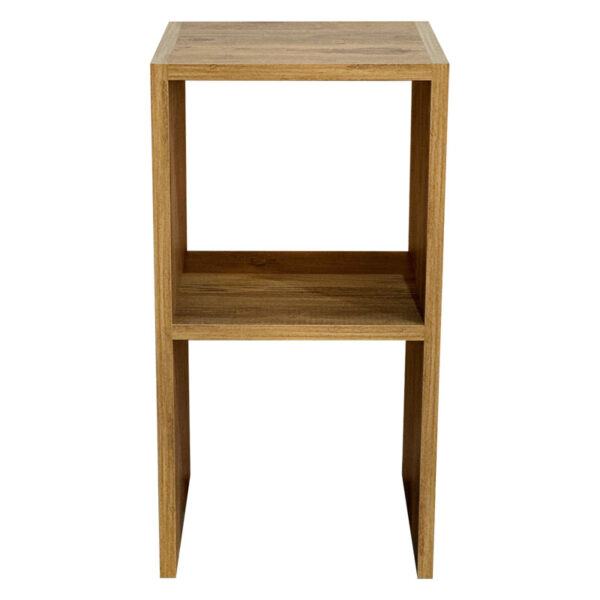 Βοηθητικό τραπέζι Leofric pakoworld μελαμίνης oak 30x30x60εκ - Image 3