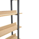 Βιβλιοθήκη Almond pakoworld σε oak-μαύρη απόχρωση 120x29x185εκ - Image 3