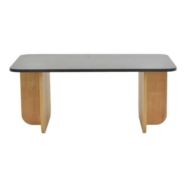 Τραπέζι Beca pakoworld σε oak-μαύρο απόχρωση 100x60x42εκ - Image 2